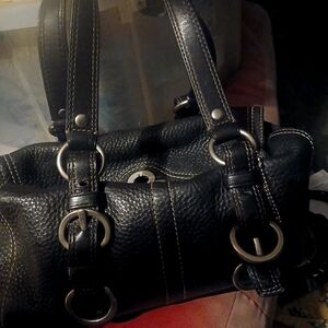 Black Leather Coach Bag